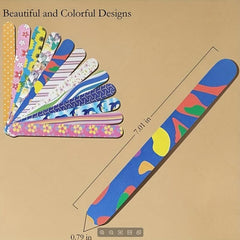 5pcs Double Sided Flower Sanding Nail File for Manicure and Nail Art