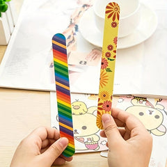 5pcs Double Sided Flower Sanding Nail File for Manicure and Nail Art