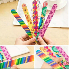 5pcs Double Sided Flower Sanding Nail File for Manicure and Nail Art