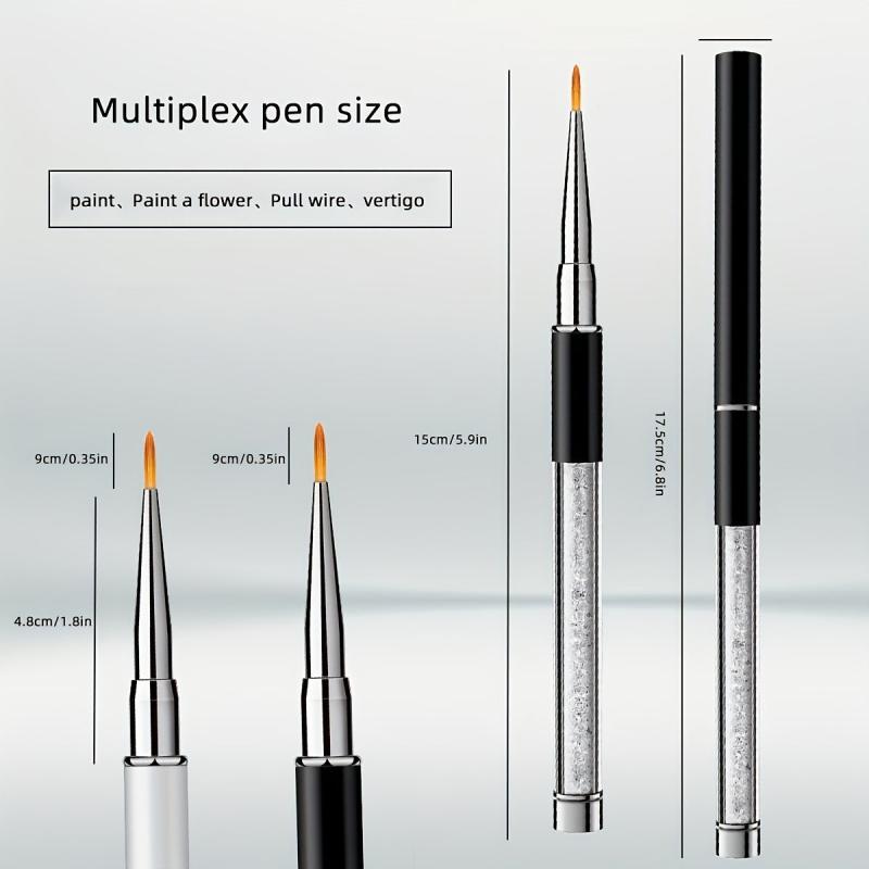 Nail Arts Brush Pen Flat Head for Glue and Polish