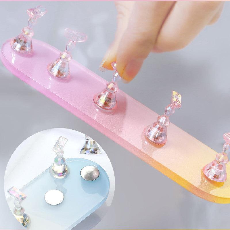 5pcs Magnetic Nail Tip Organizer for Practice and Display