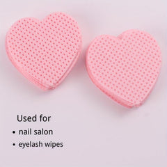 200pcs Love Shape Lint Nail Polish Remover Pads, 100% Cotton, Reusable
