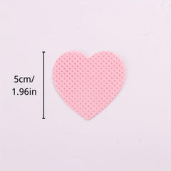200pcs Love Shape Lint Nail Polish Remover Pads, 100% Cotton, Reusable