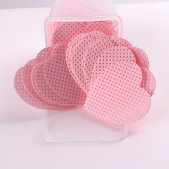 200pcs Love Shape Lint Nail Polish Remover Pads, 100% Cotton, Reusable