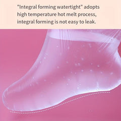 100pcs Disposable Foot Film Cover Anti Cracking Plastic Transparent Foot Cover
