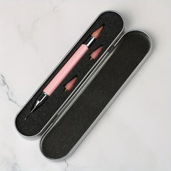 Dual Ended Nail Art Dotting Pen Set with Rhinestone Beads Studs Picker