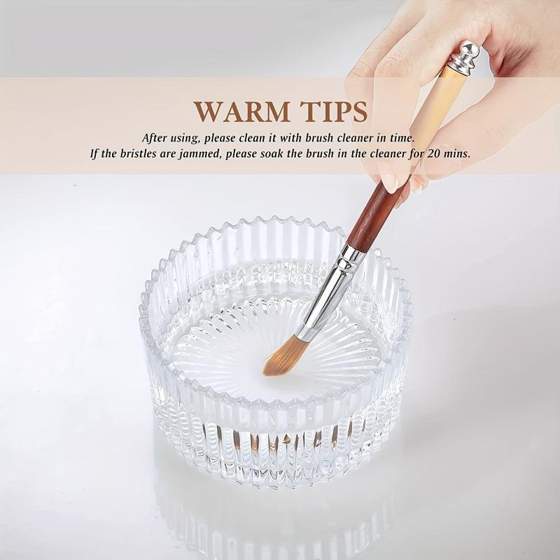 Manicure Powder Brush Acrylic Powder Tool Wood Handle Nail Painting Pen