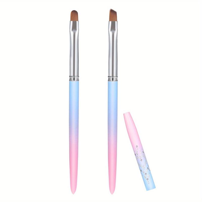 2pcs Nail Art Cleaning Brushes for Mistakes, Home and Salon Use