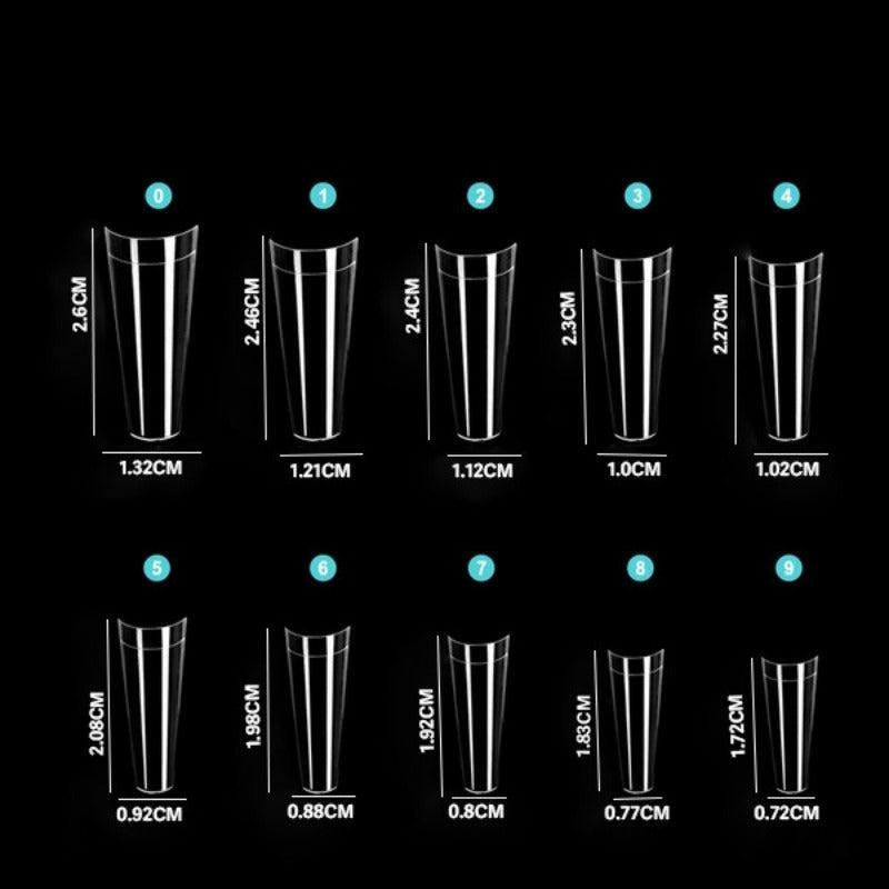 Acrylic Nail Art Set Beginner Kit with Nail File and Coffin Nail Tips