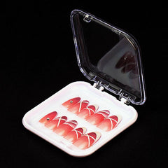 Clear Nail Tip Storage Box with Tape, Nail Organizing Display Case