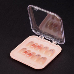 Clear Nail Tip Storage Box with Tape, Nail Organizing Display Case