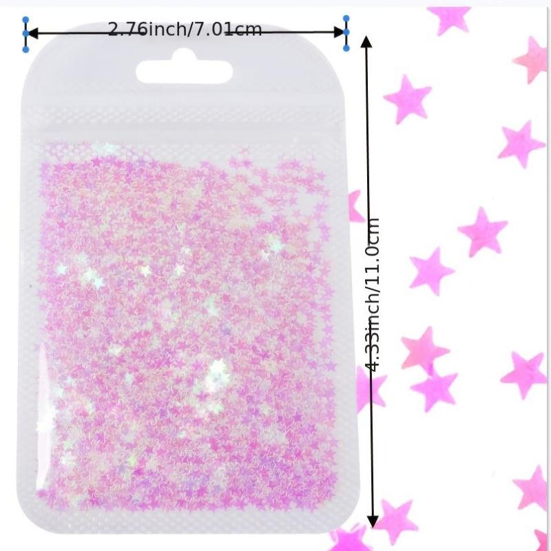 Y2K Holo Laser Star Nails Art Sparkly Sequins Accessories