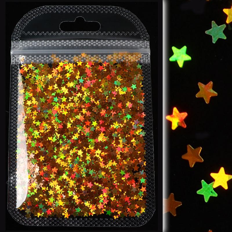Y2K Holo Laser Star Nails Art Sparkly Sequins Accessories