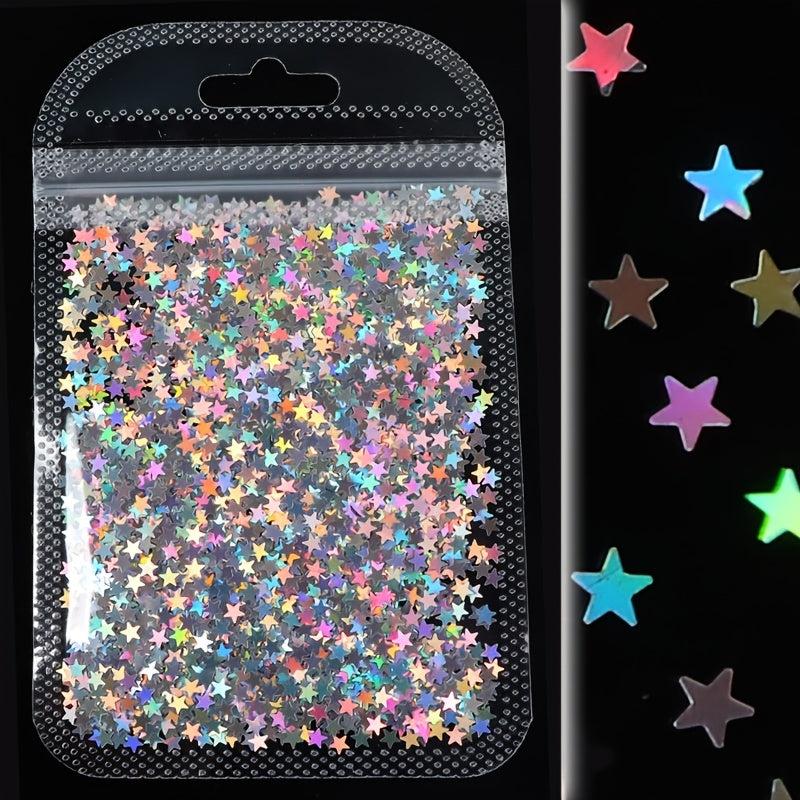 Y2K Holo Laser Star Nails Art Sparkly Sequins Accessories