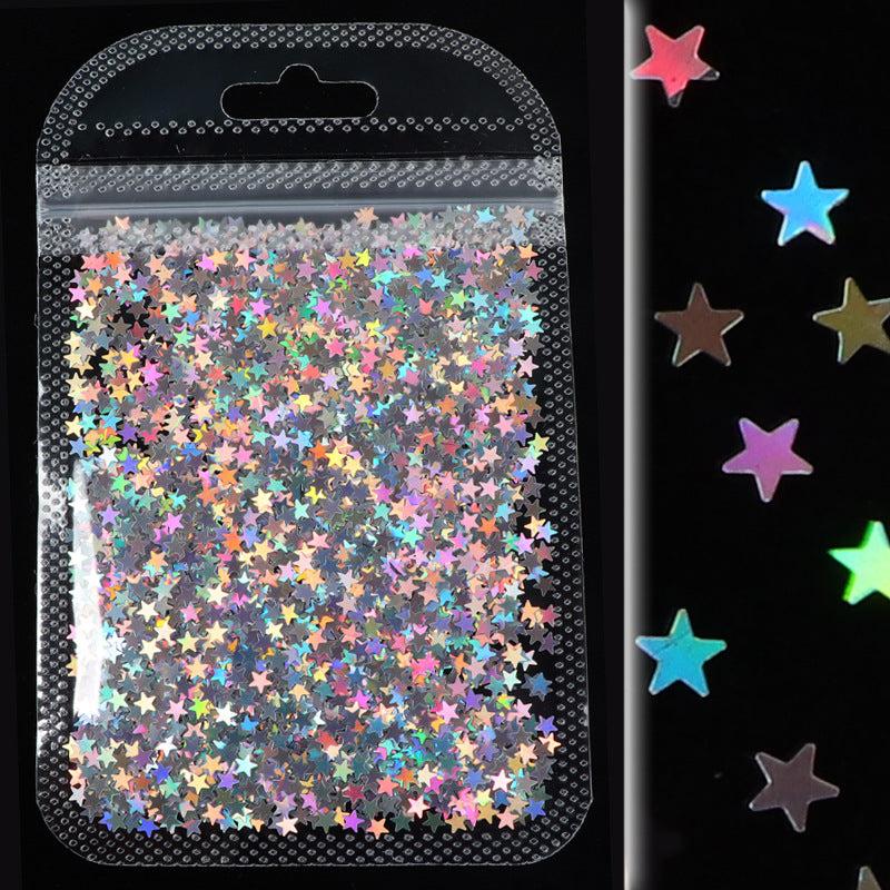 Y2K Holo Laser Star Nails Art Sparkly Sequins Accessories