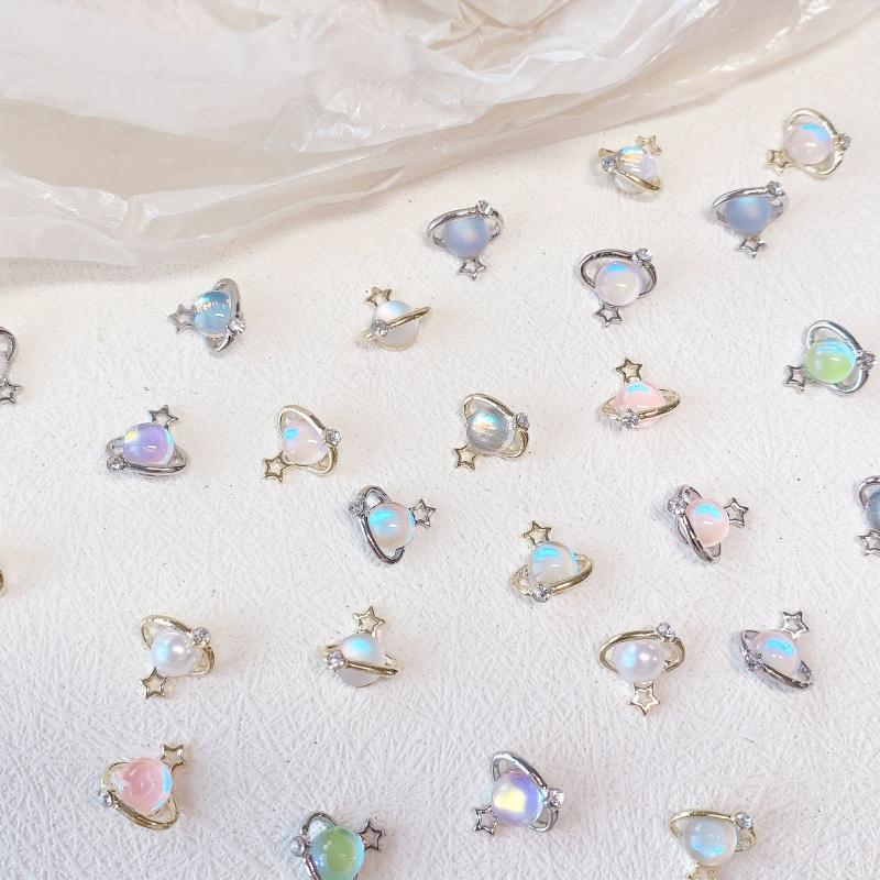 5pcs Aurora Bubble Beads for Nail Jewelry DIY