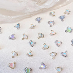 5pcs Aurora Bubble Beads for Nail Jewelry DIY