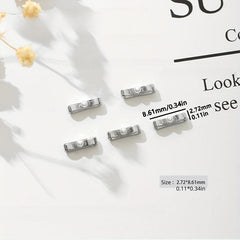 12pcs Ballet Bowknot Nail Charms Pearls 3D Nail Accessories DIY Nail Salons