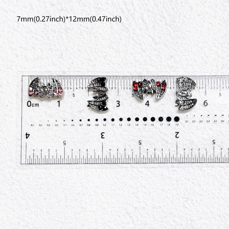 Bat Nail Art Charms 3D Alloy Gem Accessories