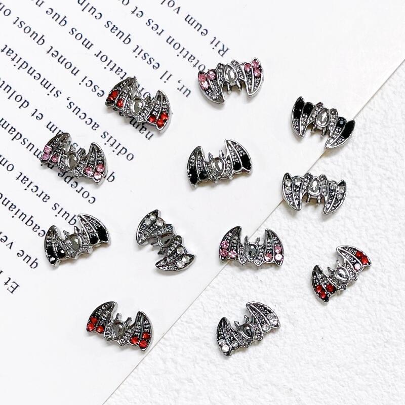 Bat Nail Art Charms 3D Alloy Gem Accessories