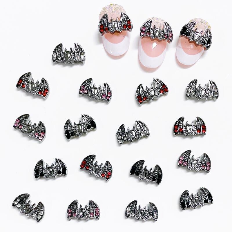 Bat Nail Art Charms 3D Alloy Gem Accessories