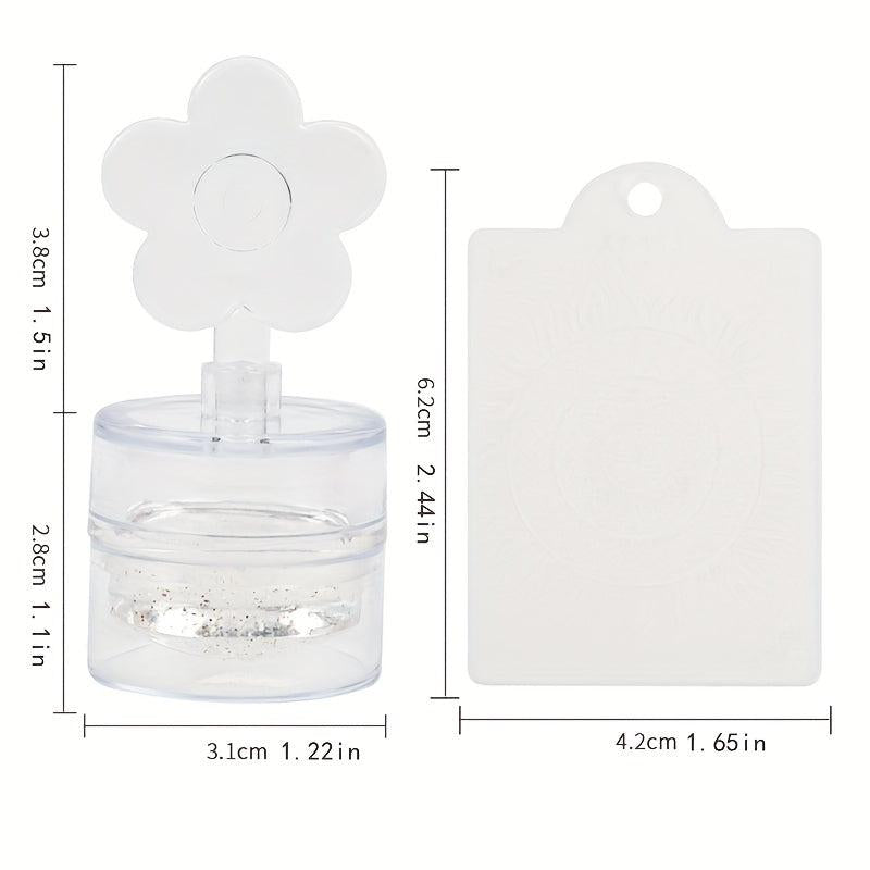 Nail Art Stamper Tools Crystal Silicone Head DIY Manicure Print Tool
