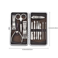 12 Pcs Stainless Steel Nail Clipper Set Nail Clipper Beauty Tool