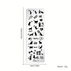 3pcs Nail Art Stamping Templates Set Flower Animal Pattern