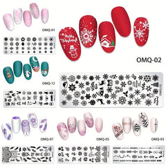 3pcs Nail Art Stamping Templates Set Flower Animal Pattern
