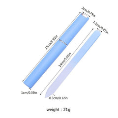 Gradient Glass Nail File Double Sided Etching Professional Nail Care Women Men
