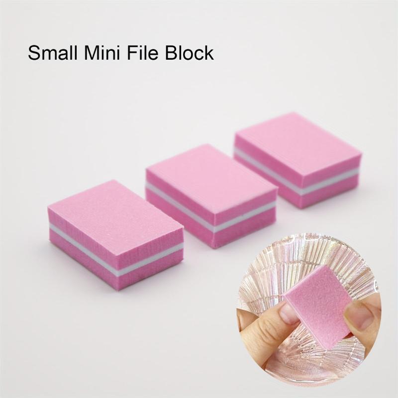 10 Pcs Mini Nail Buffer Block Colorful Sponge Nail Polish Sanding Buffer Strips
