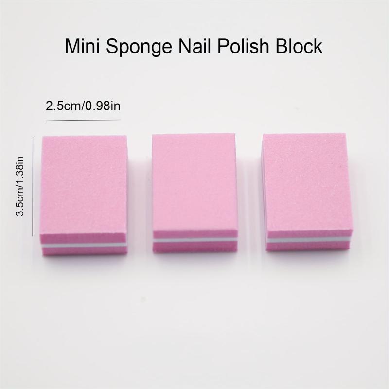 10 Pcs Mini Nail Buffer Block Colorful Sponge Nail Polish Sanding Buffer Strips