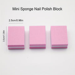 10 Pcs Mini Nail Buffer Block Colorful Sponge Nail Polish Sanding Buffer Strips