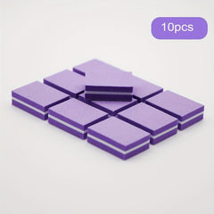 10 Pcs Mini Nail Buffer Block Colorful Sponge Nail Polish Sanding Buffer Strips