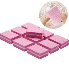 10 Pcs Mini Nail Buffer Block Colorful Sponge Nail Polish Sanding Buffer Strips