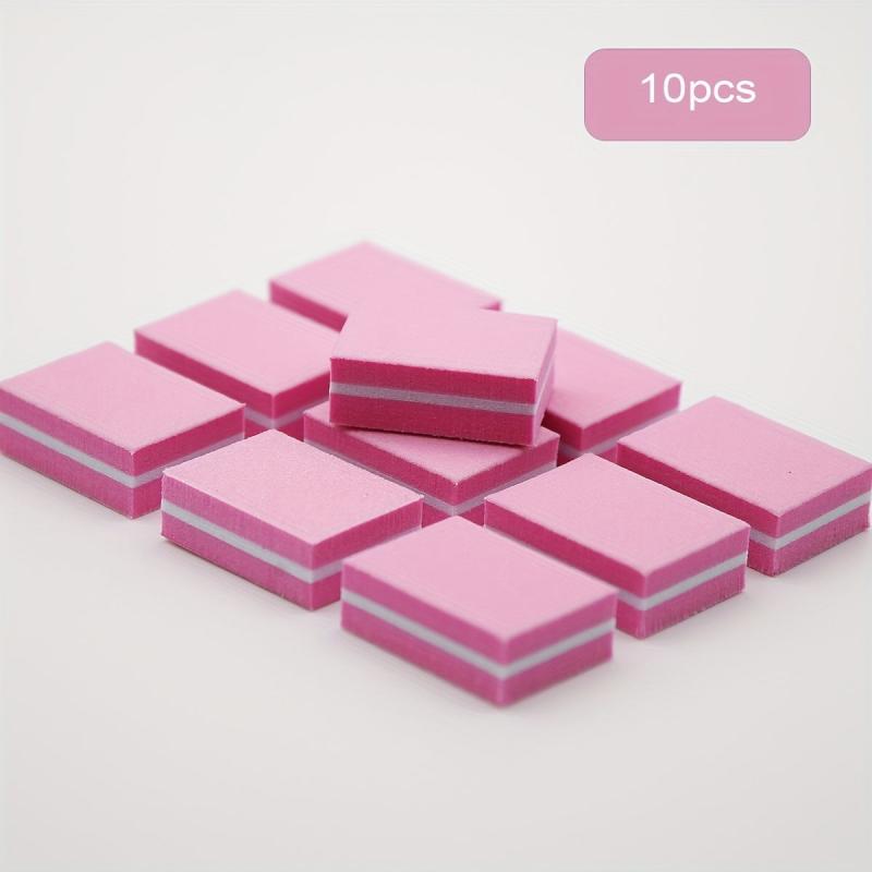 10 Pcs Mini Nail Buffer Block Colorful Sponge Nail Polish Sanding Buffer Strips