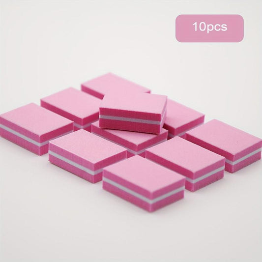 10 Pcs Mini Nail Buffer Block Colorful Sponge Nail Polish Sanding Buffer Strips