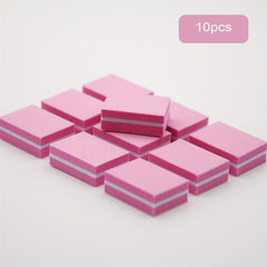 10 Pcs Mini Nail Buffer Block Colorful Sponge Nail Polish Sanding Buffer Strips