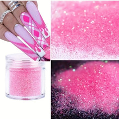 Pink Nail Glitter Powder Shining Sugar Effect for Manicure DIY Crafts