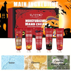 5pcs Halloween Hand Cream Gift Set for Moisturizing Extremely Dry Hands