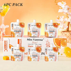 6pcs Orange Moisturizing Hand Creams for Dry Skin