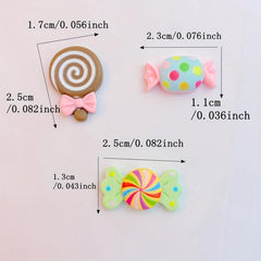 10pcs Candy Lollipop Nail Art Charms Flatback DIY Craft Nail Art Decoration