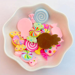 10pcs Candy Lollipop Nail Art Charms Flatback DIY Craft Nail Art Decoration