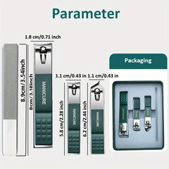 Stainless Steel Nail Clipper Set Portable Nano Nail Cutter