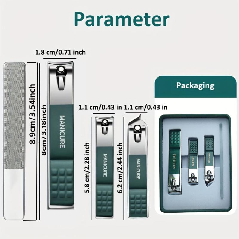 Stainless Steel Nail Clipper Set Portable Nano Nail Cutter