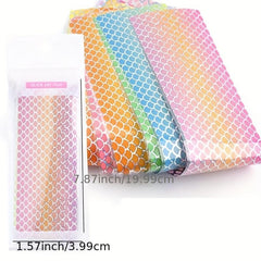 Colorful Fish Scales Nail Foil Sticker Decals