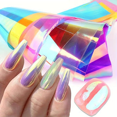 Colorful Fish Scales Nail Foil Sticker Decals