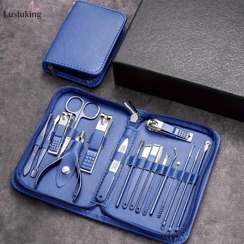 Nail Art Set Scissors Nail Clippers Pedicure Beauty Manicure Kit with Case