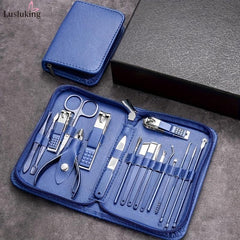 Nail Art Set Scissors Nail Clippers Pedicure Beauty Manicure Kit with Case