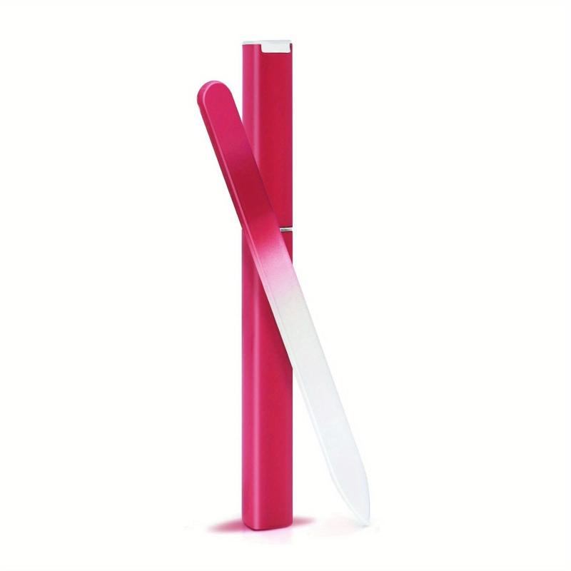 3 Packs Crystal Glass Nail File in Case Professional Double Sided Nano Files